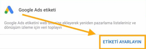 Google Ads Etiket Ayarlama